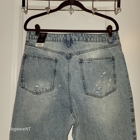No Boundaries Super High-Rise Straight Leg Light Blue Jeans Sz: 17 - Picture 9 of 9